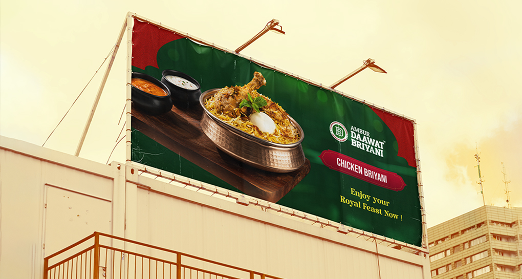 Restaurant menu collateral design mockup