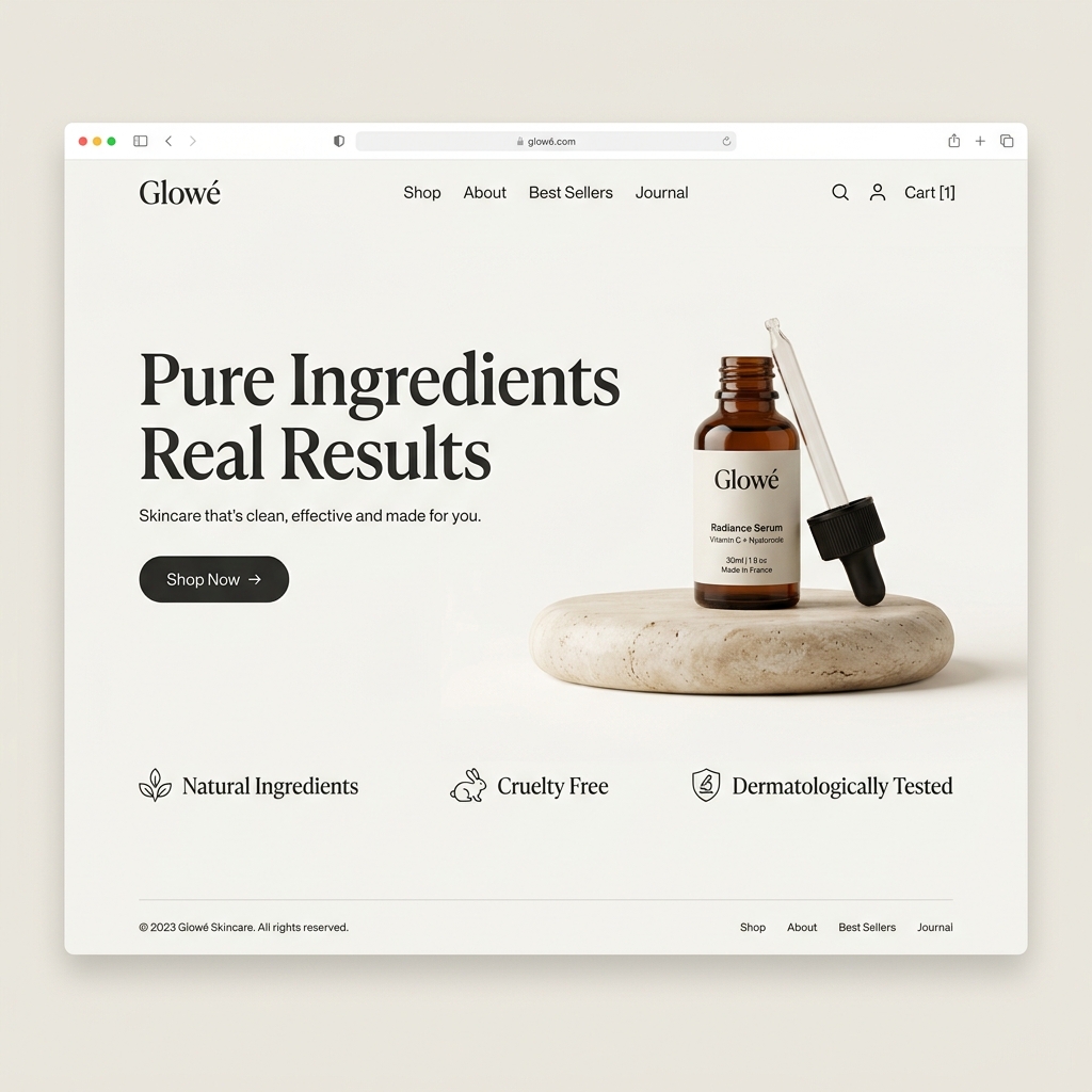 Glowé Skincare E-commerce Website