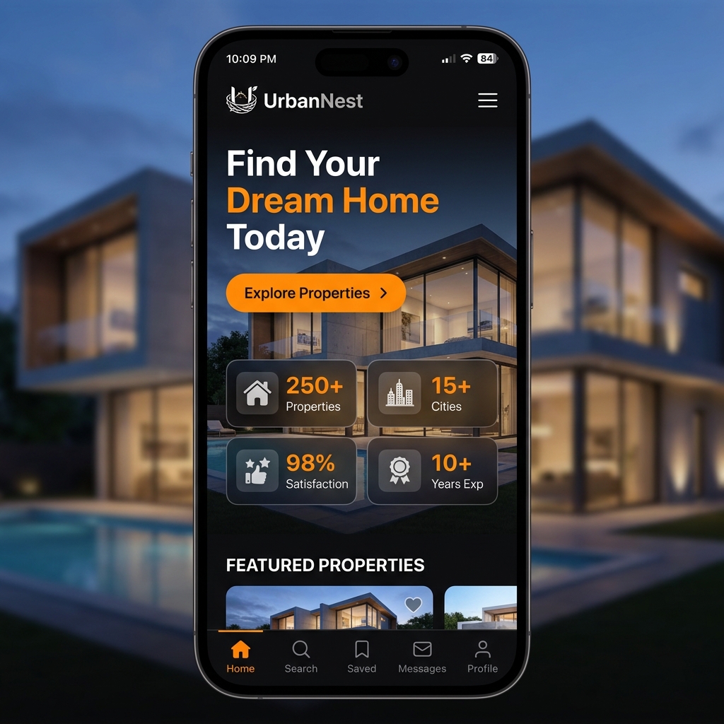 UrbanNest Mobile App UI