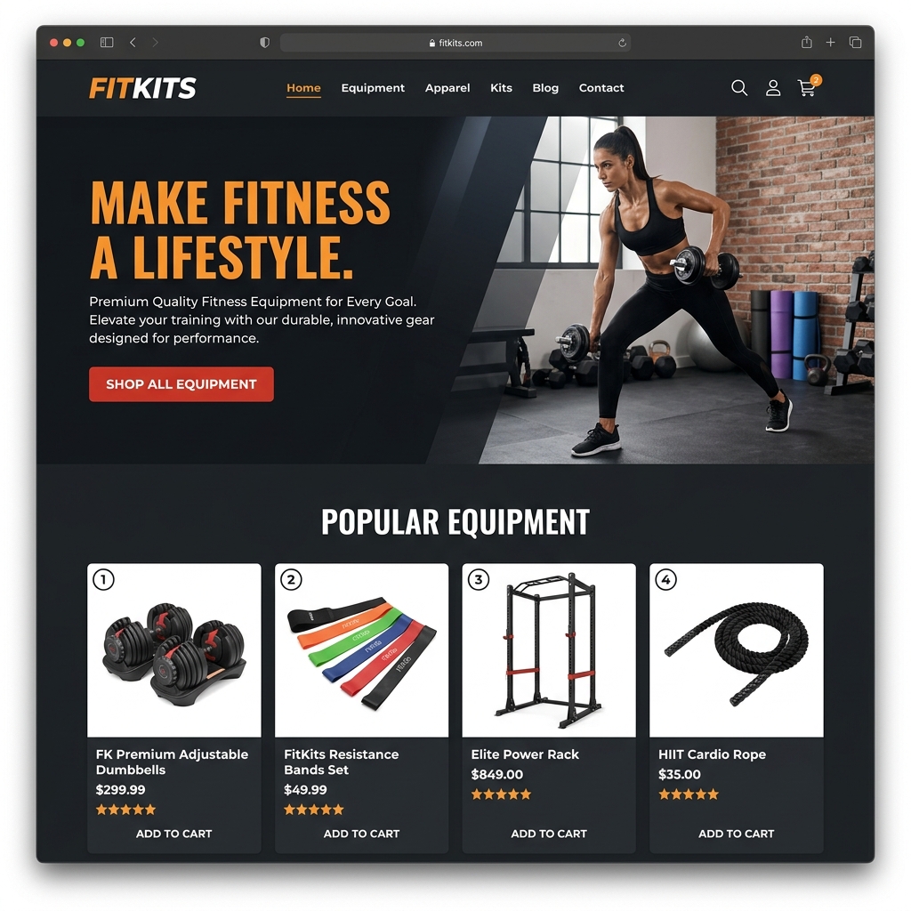 FitKits Website Screenshot